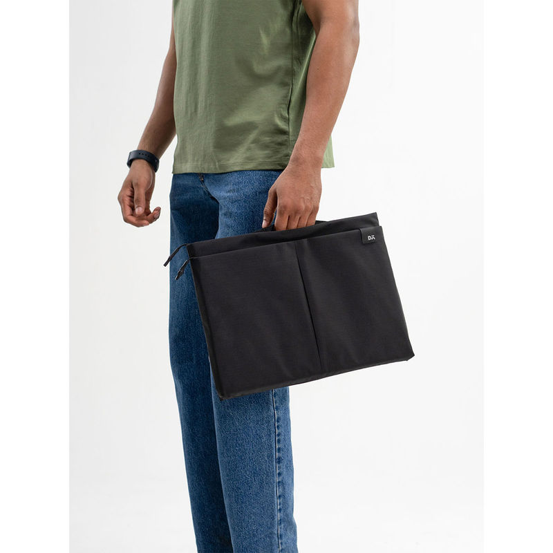 DailyObjects Unisex Solid Basalt Pivot Laptop Sleeve (L)
