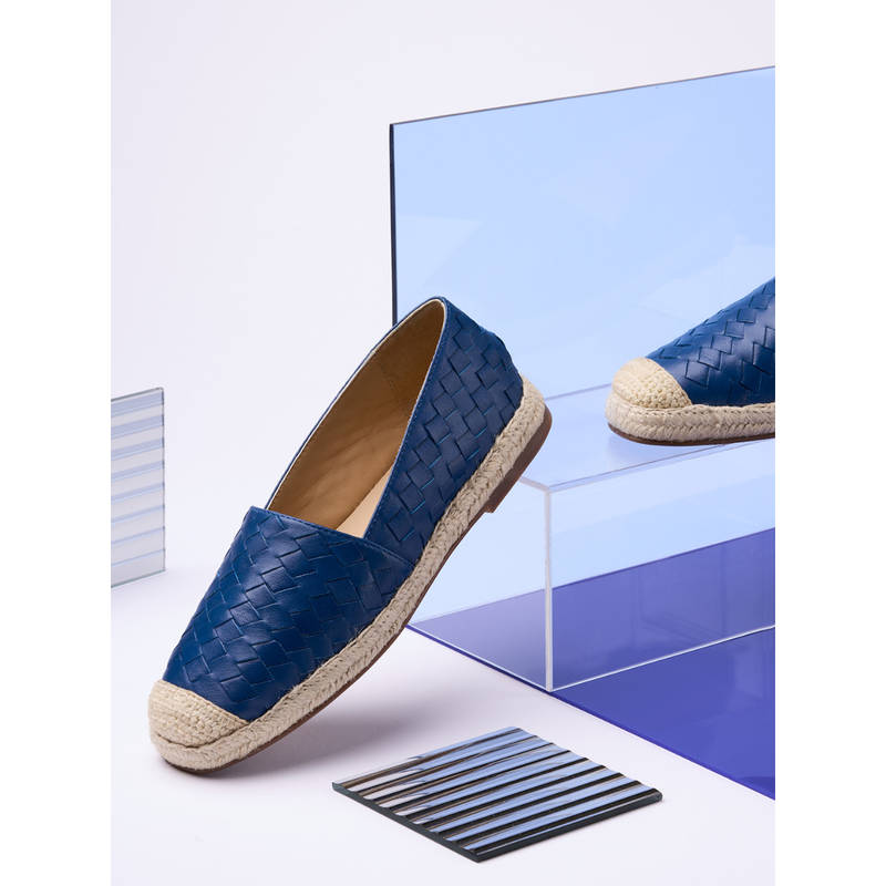 Heel Your Sole Neo Blue Flat Loafers (EURO 40)