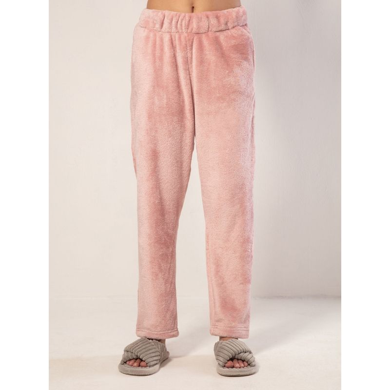 Nykd by Nykaa Luxe Fur Lounge Pants- Peach Whip NYS121 (XL)