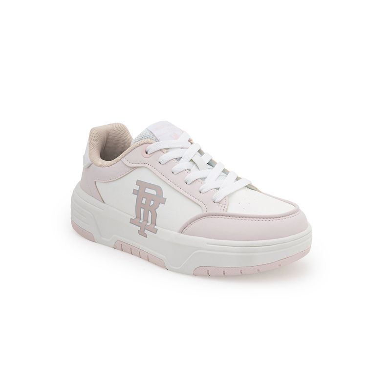 Red Tape Women Solid White and Pink Athleisure Shoes (UK 6)