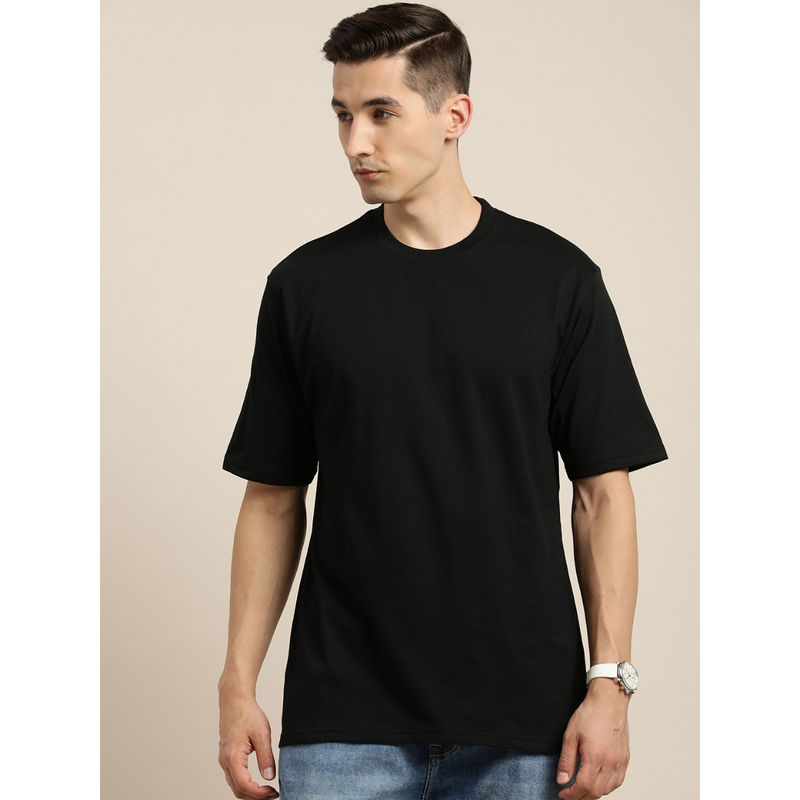 Difference of Opinion Black Graphic Oversized T-shirt (S)