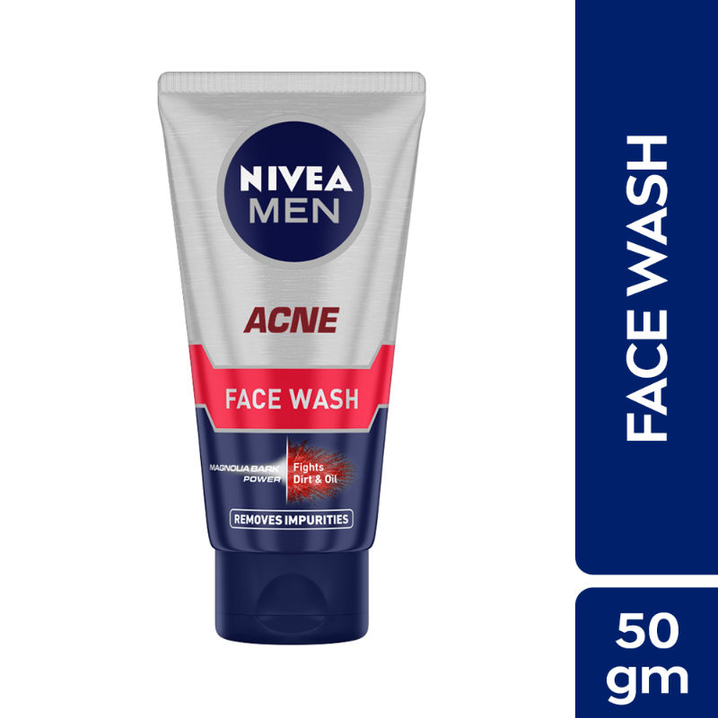 NIVEA MEN Acne Face Wash for Oily & Acne Prone Skin, Fights Oil & Dirt with Magnolia Bark Power