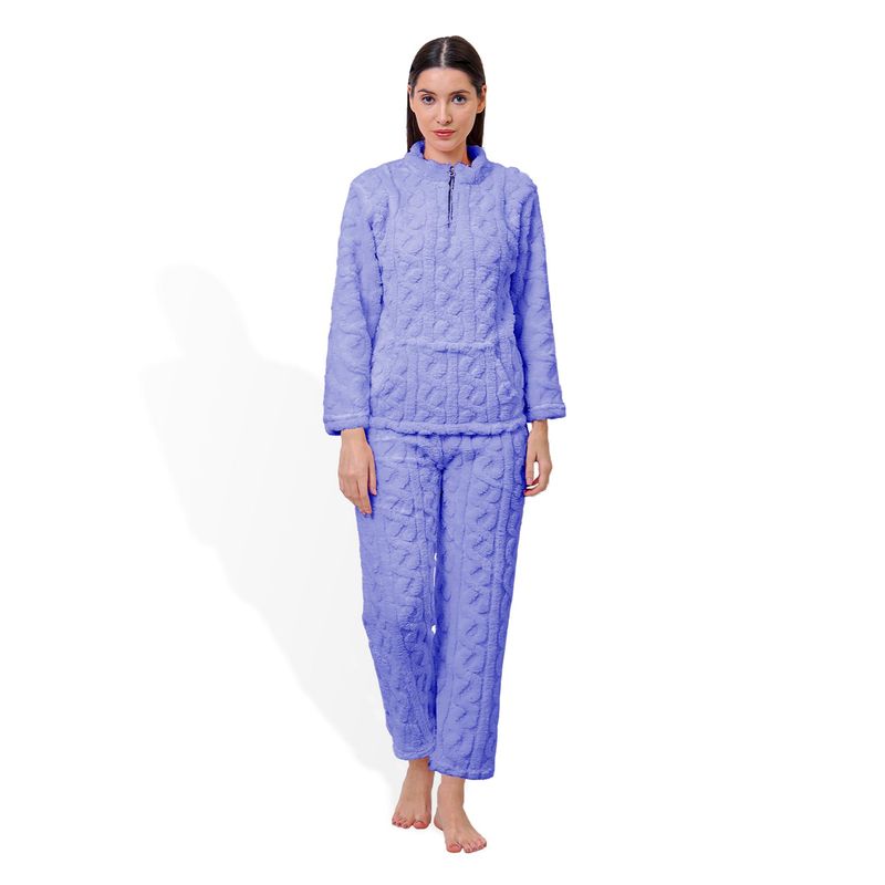 CareDone Winter Wear Night Suits For Women Purple (S)