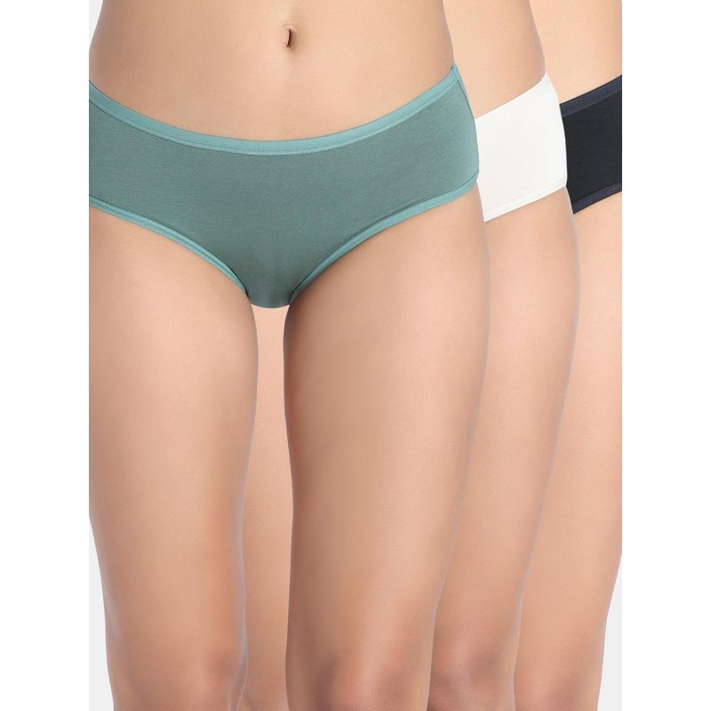 Zivame Low Rise Full Coverage Hipster Panty Multi-Color (Pack of 3) (XL)