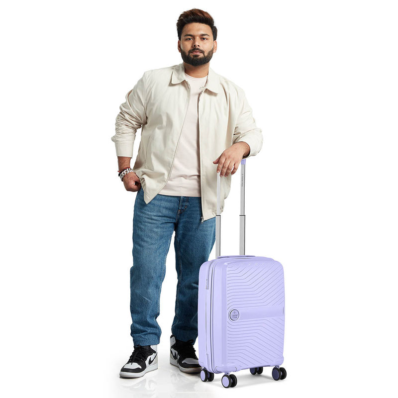 Nasher Miles Bruges Hard-Sided Polypropylene Lavender Trolley Bag (Large)