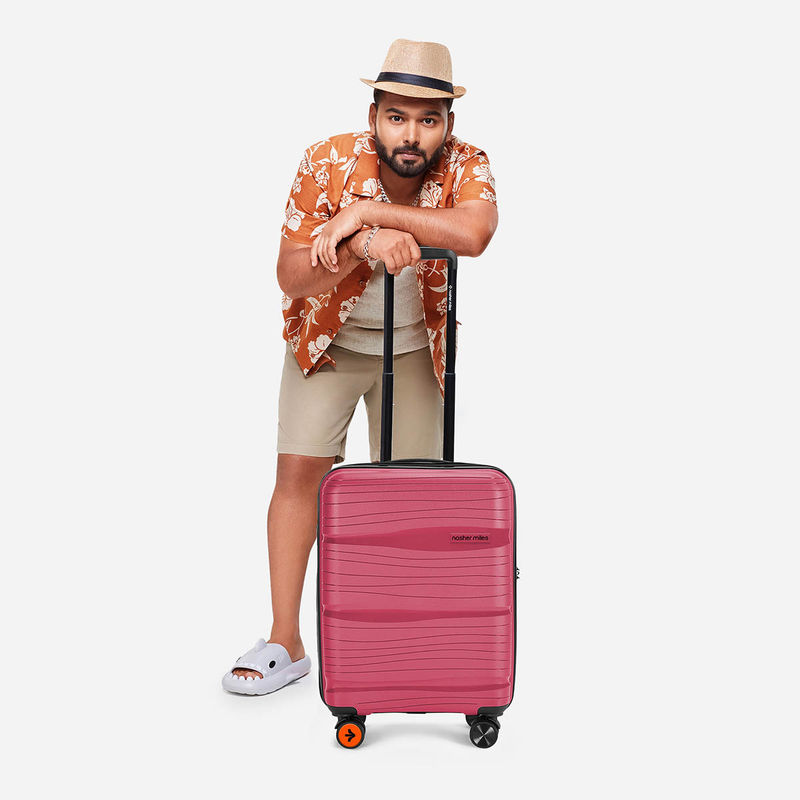 Nasher Miles Nicobar Hard-Sided Polypropylene Pink Trolley Bag (Medium)