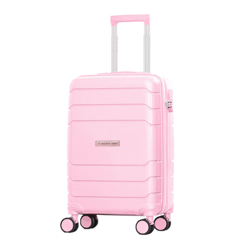 Nasher Miles Lisbon Hard-Sided Polypropylene Pink Trolley Bag (Small)
