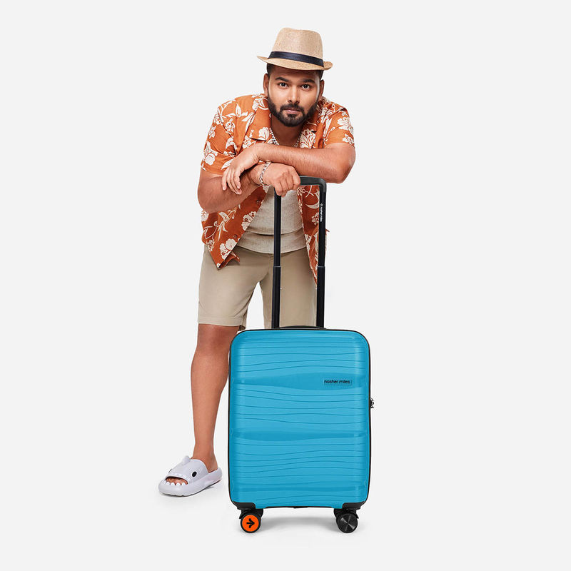 Nasher Miles Nicobar Hard-Sided Polypropylene Turquoise Trolley Bag (Large)