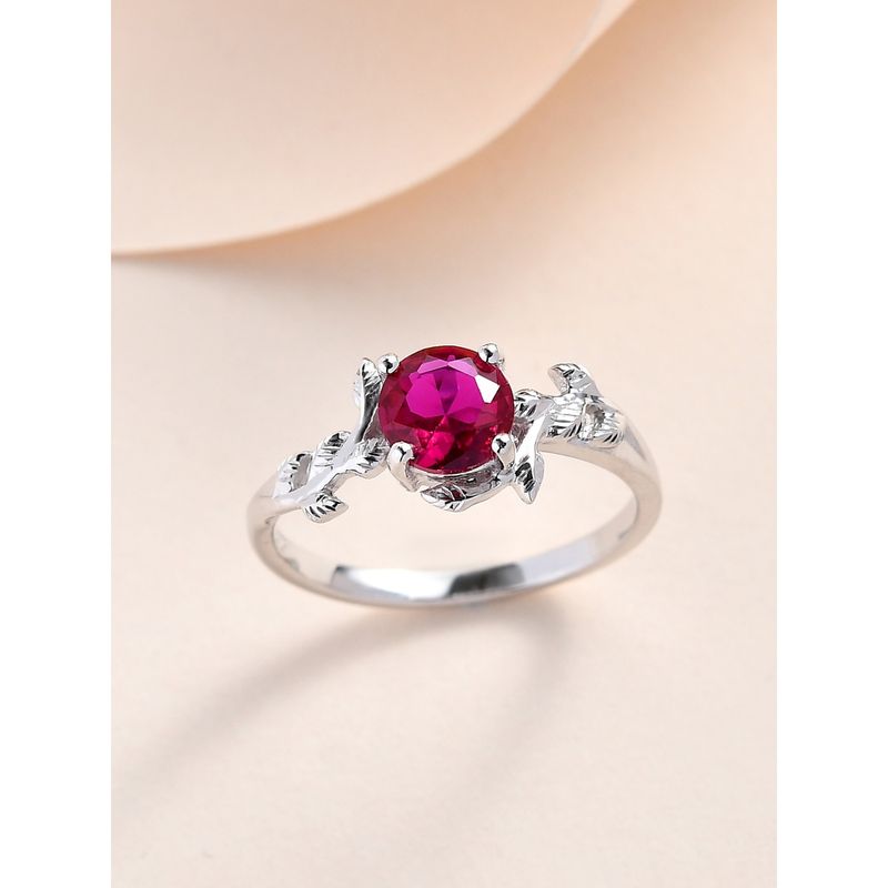 925 Silver Synthetic Red Ruby Ring for Women and Girls (12)