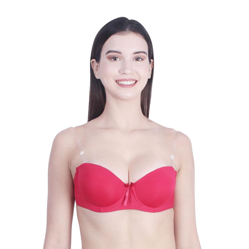 BRACHY Women Pink Padded Balconette Backless Bra (34B)