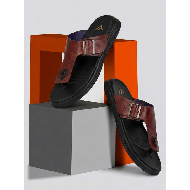 Alberto Torresi Men Brown Leather Sandals (UK 10)