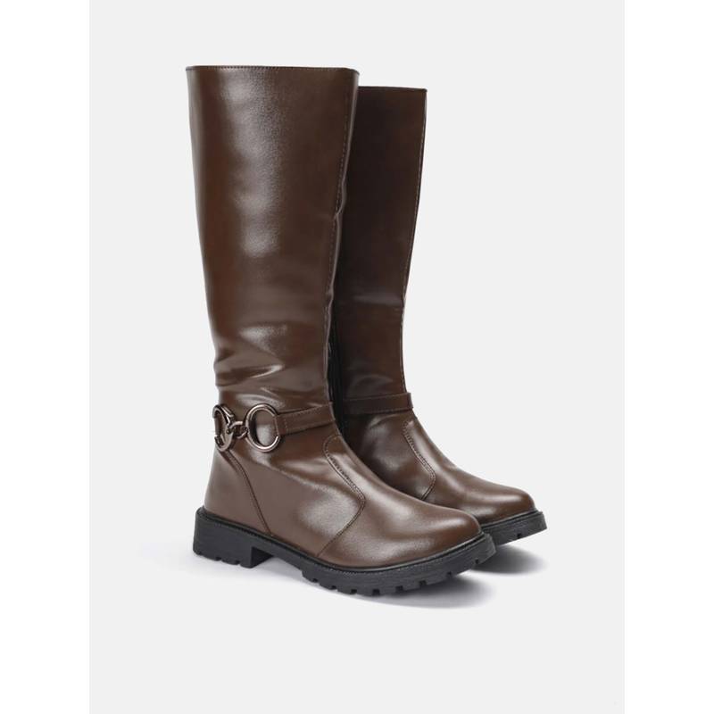 Zori World Clyde - Zip Up Brown Casual Boots (EURO 35)