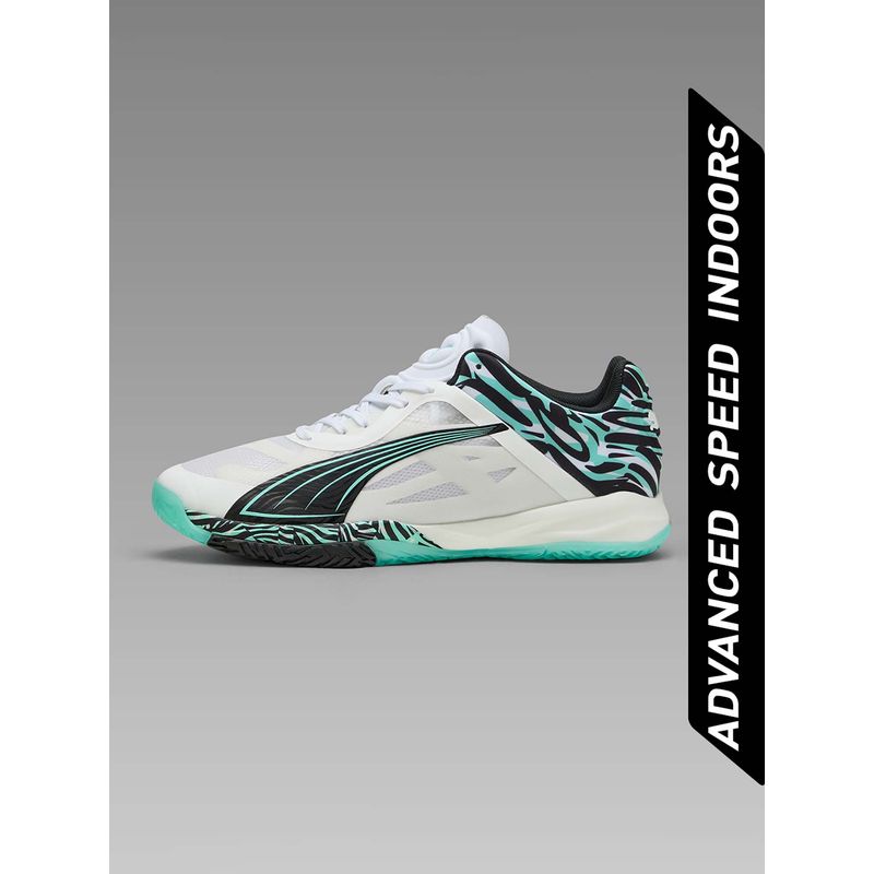 Puma Unisex Accelerate NITRO SQD UNTAMED White Badminton Shoes (UK 9)