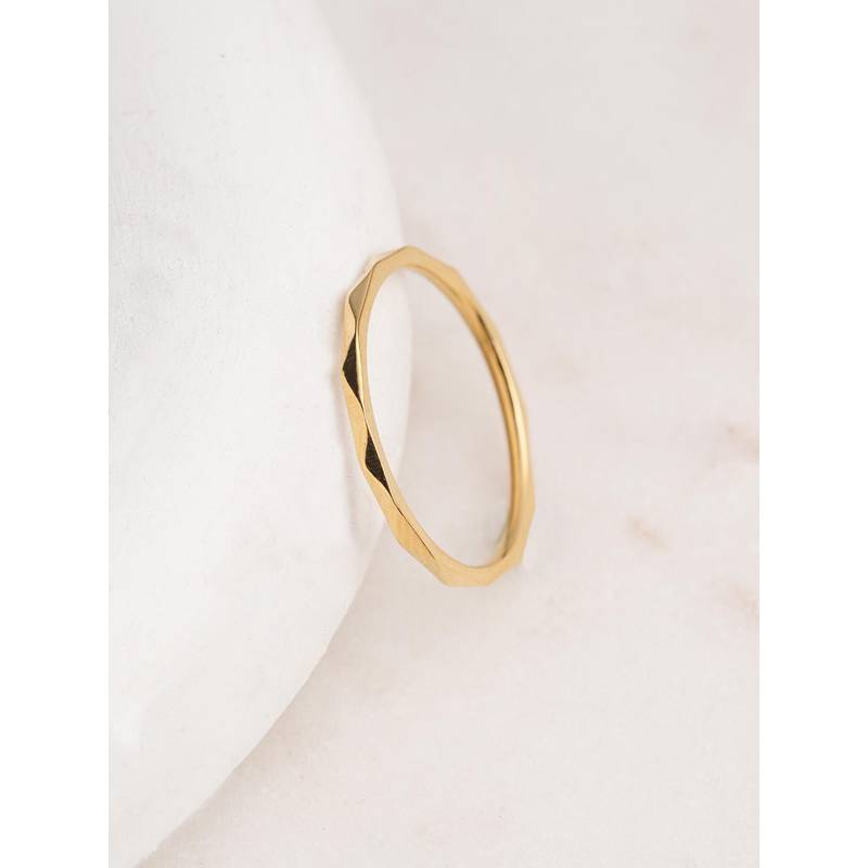 Palmonas Wave Crest Slim Stack Ring - Waterproof And Anti-Tarnish (9)