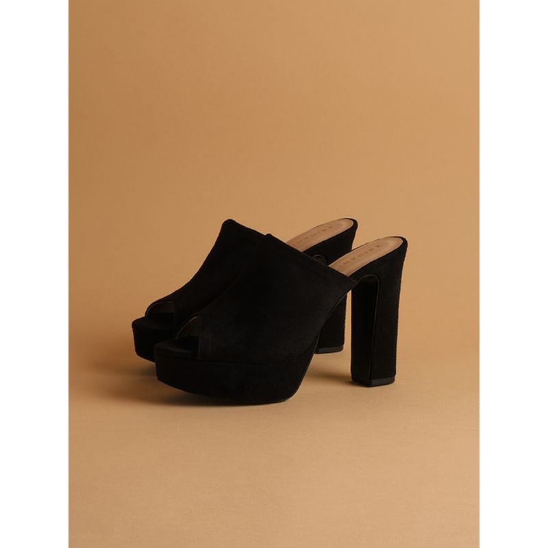 Eridani Solid Black Clove Heels Buy Eridani Solid Black Clove Heels