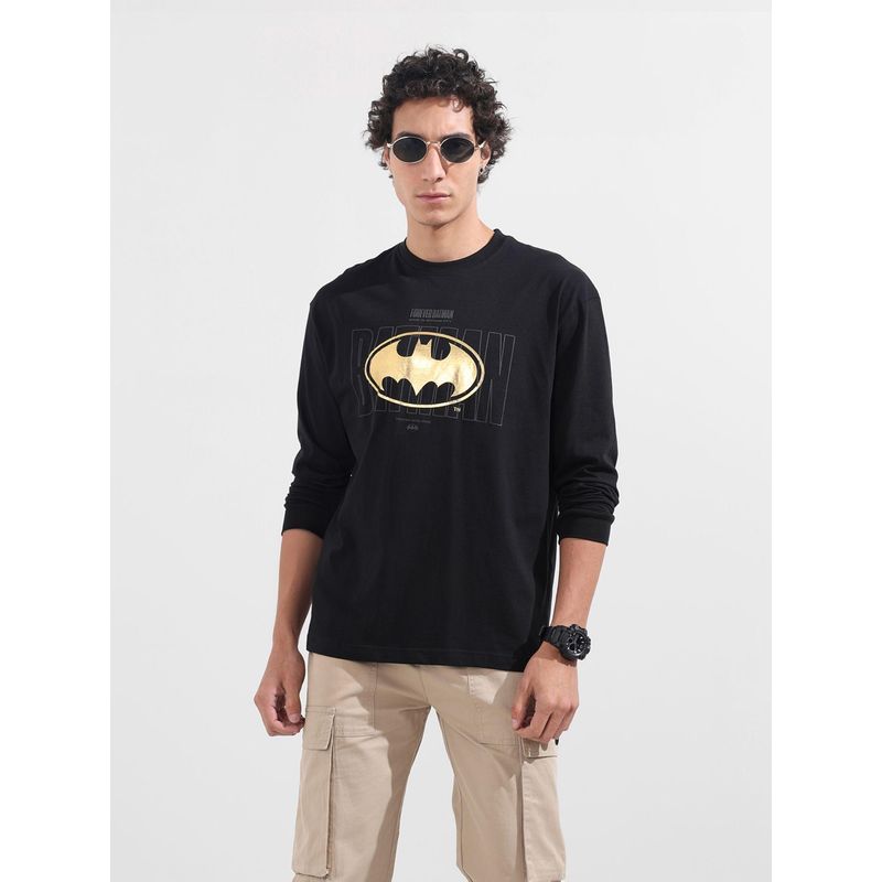 The Indian Garage Co Men Black Graphic T-Shirt (S)