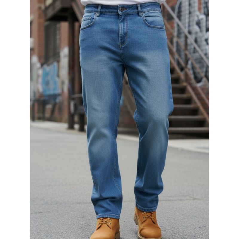 RIGO Men Solid Blue Relaxed Fit Jeans (28)