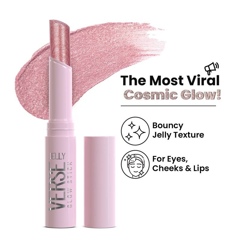Swiss Beauty Jelly Verse Glow Eyeshadow Stick , Rich Color Payoff, Crease-Proof - 2 Bronzed Eclipse
