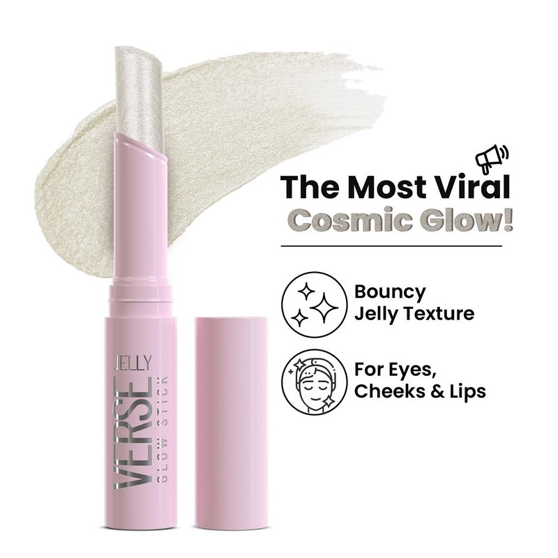 Swiss Beauty Jelly Verse Glow Eyeshadow Stick , Rich Color Payoff, Crease-Proof - 4 Moon Drip