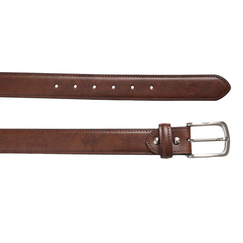 Bulchee Men's Double Color Genuine Leather Belt (Casual, Brown) (S)