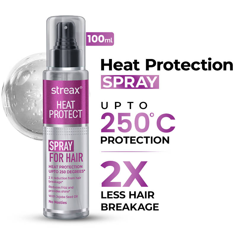 Streax Heat Protect Spray 100 ml for Dry & Frizzy Hair - Image 2
