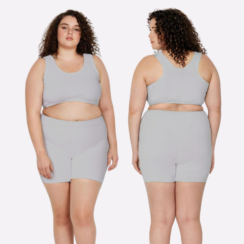 Adira Plus Size Grey Under Dress Shorties (Pack of 2) (3XL)