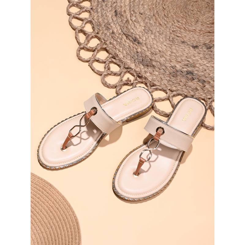 ROCIA By Regal Beige Women Trendy Flats (EURO 37)