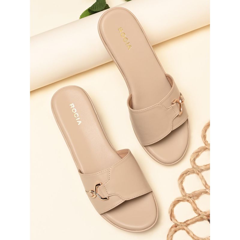 ROCIA By Regal Beige Women Comfort Wedge Heels (EURO 37)