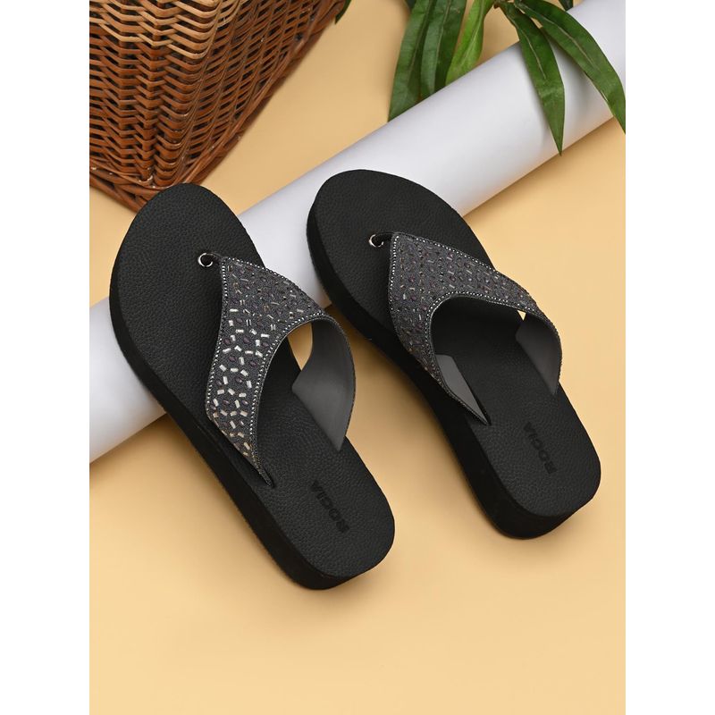 ROCIA By Regal Grey Women Embellished Sandal Heels (EURO 36)