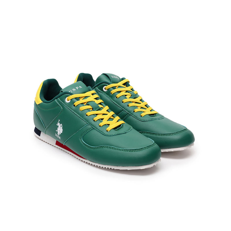 Buy U.S. POLO ASSN. Sorrento 2.0 Green Solid Sneakers For Men Online