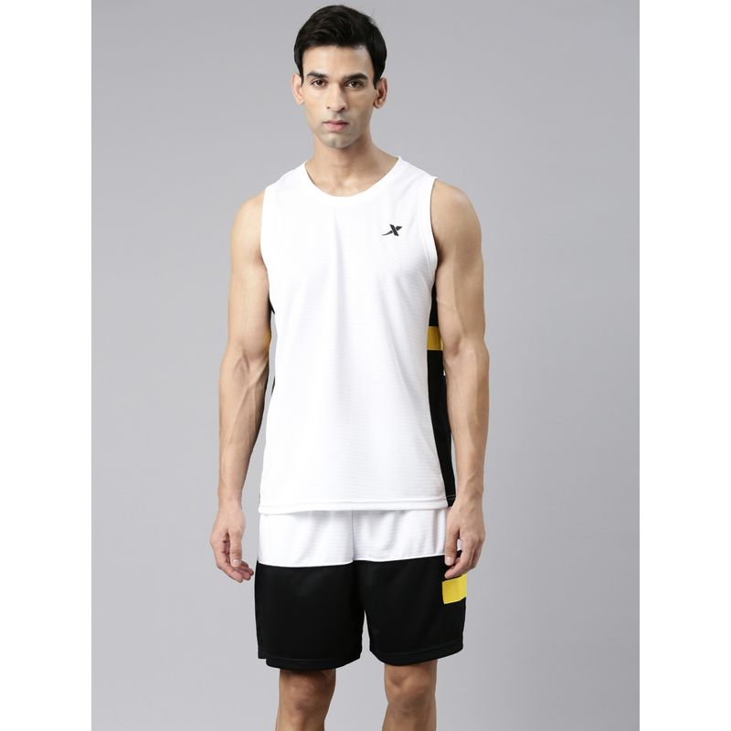 Xtep White Sleeveless T-Shirt with Shorts (Set of 2) (S)