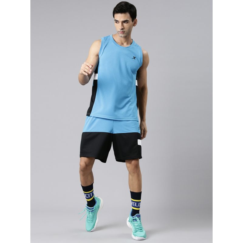 Xtep Blue Sleeveless T-Shirt with Shorts (Set of 2) (L)