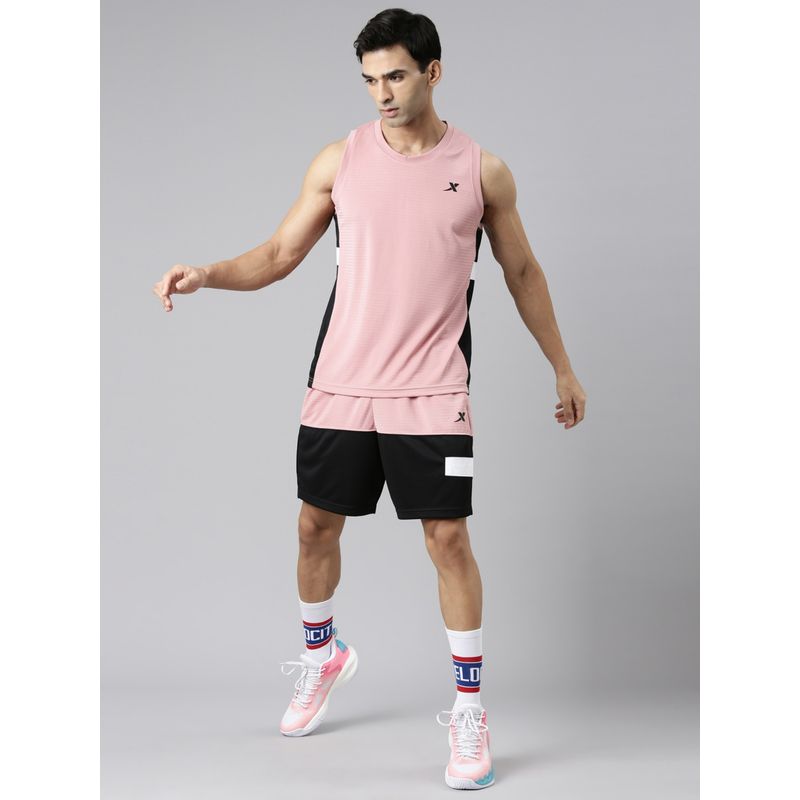 Xtep Pink Sleeveless T-Shirt with Shorts (Set of 2) (S)
