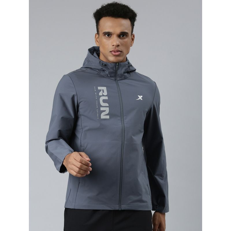 Xtep Grey Jacket for Men (3XL)