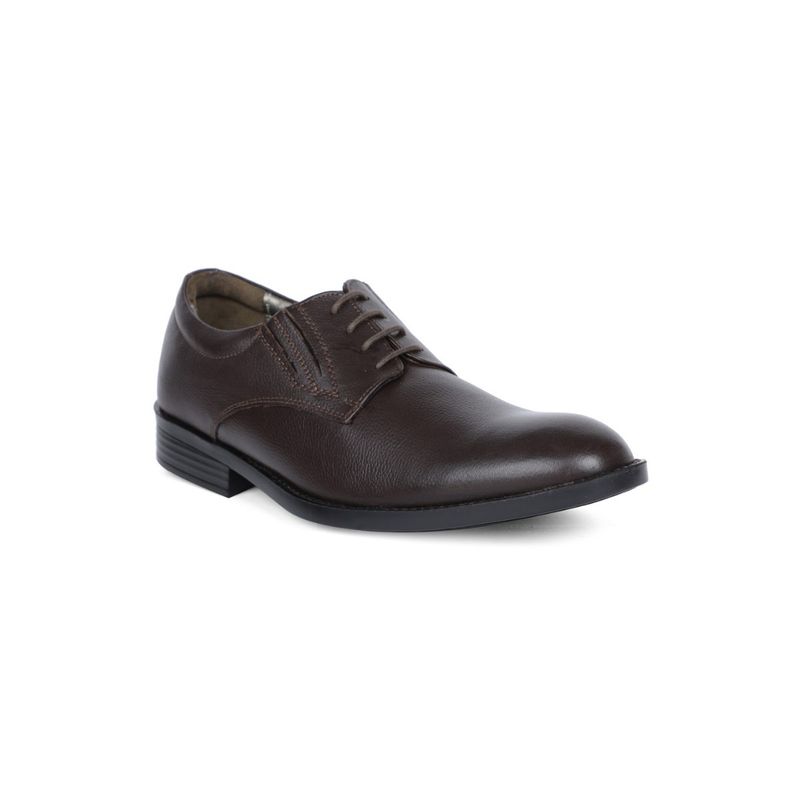 Bata Solid Brown Formal Derby Shoes (UK 8)