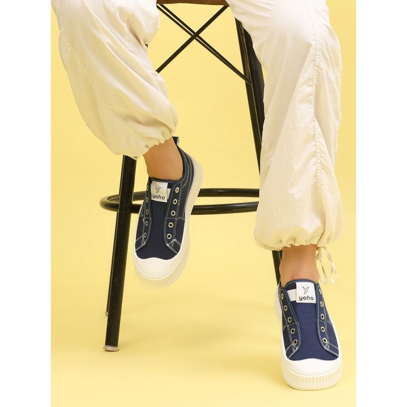 Yoho Navy Blue Yoho Cruise Sneakers for Women (UK 4)