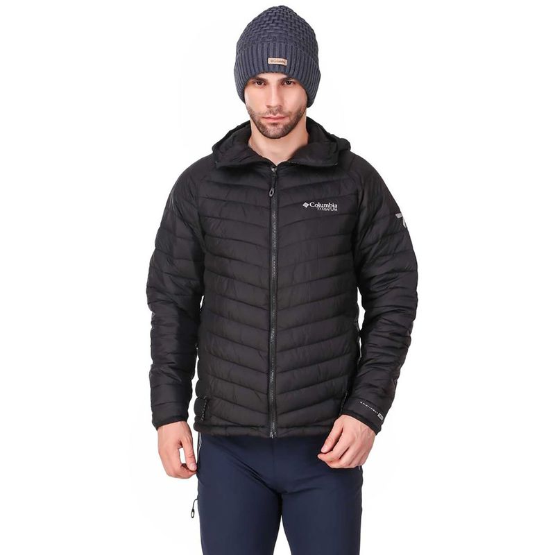 Buy Columbia Men Black Snow Country Hooded Jacket Online