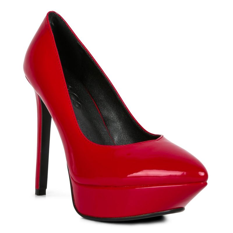 Rag & Co Solid Red Pumps (EURO 39)