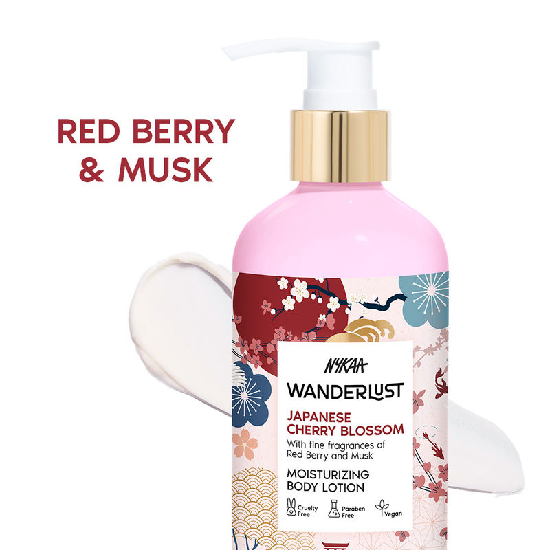 Wanderlust Japanese Cherry Blossom Floral Sakura Fragrance Moisturising Body Lotion