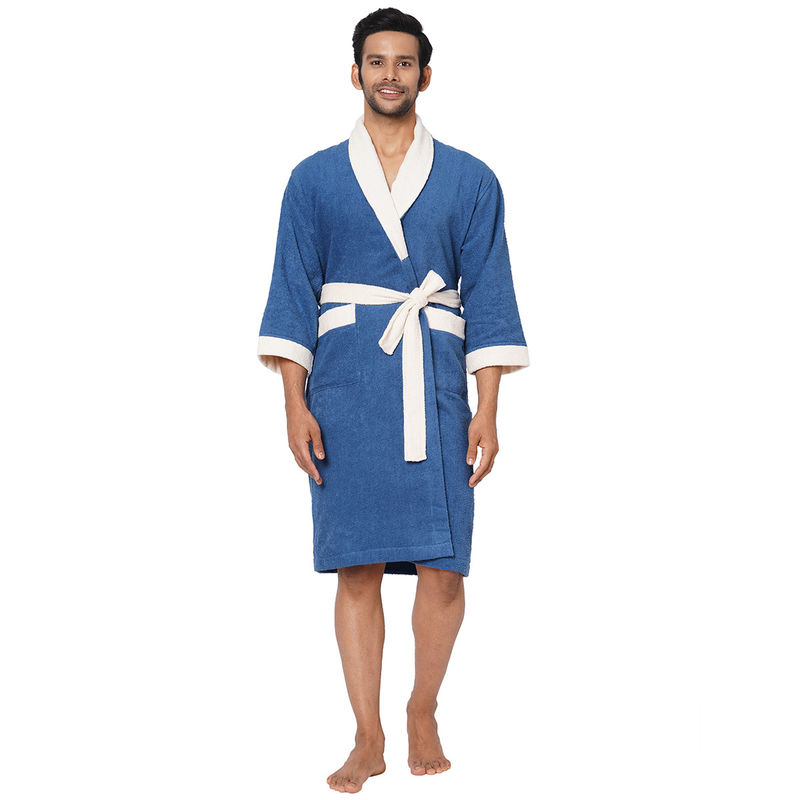 Spaces Cotton Bath Robe High Absorbency Quick To Dry Light Weight Smart