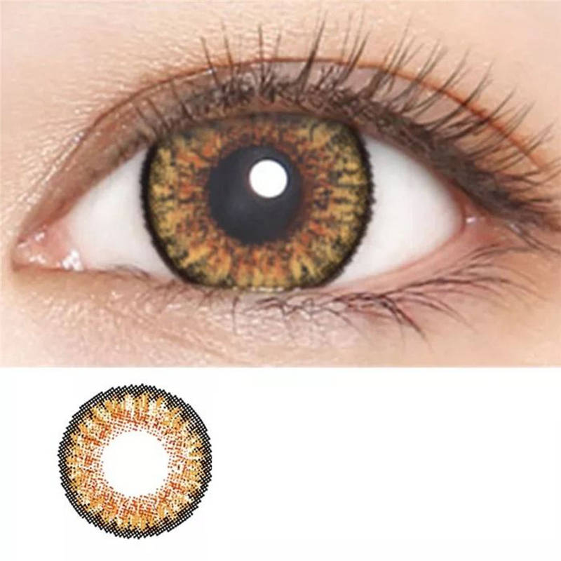 Buy Optify Monthly Colored Contact Lenses Zero Power - Honey Online