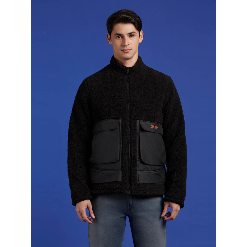 Pepe Jeans Black High Neck Jacket (S)