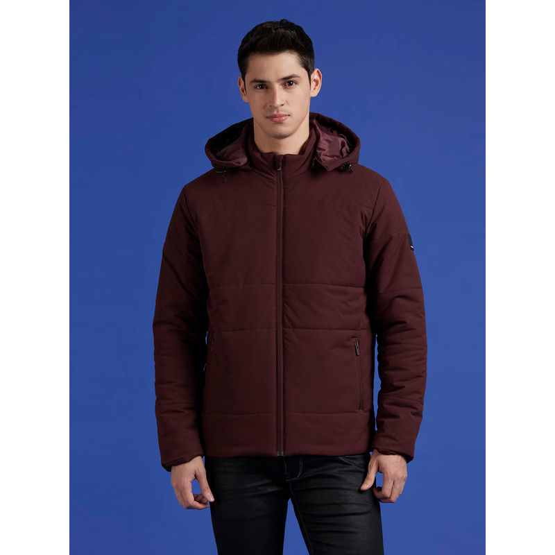Pepe Jeans Maroon Hooded Jacket (XL)