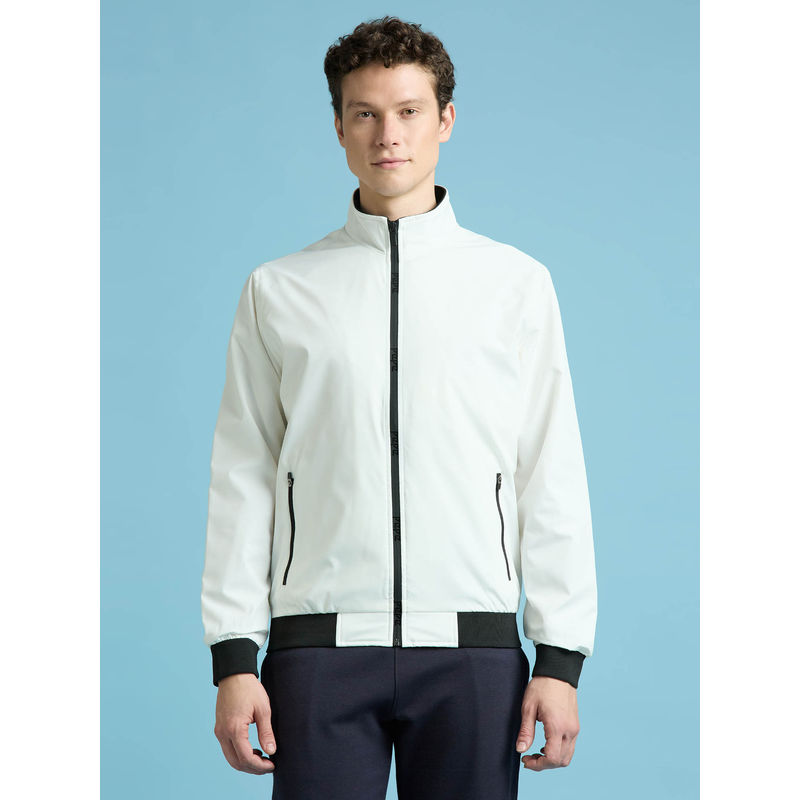 Pepe Jeans White High Neck Lightweight Jacket (S)