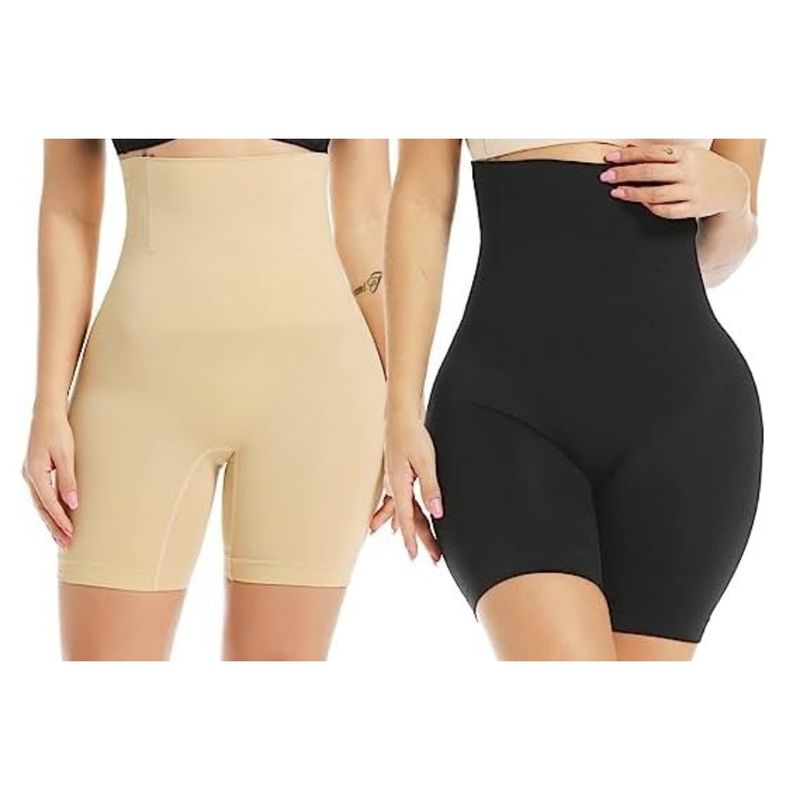 BRACHY Pack Of 2 High Waisted for Tummy Control Thigh Slimming Technology (Set of 2) (L)