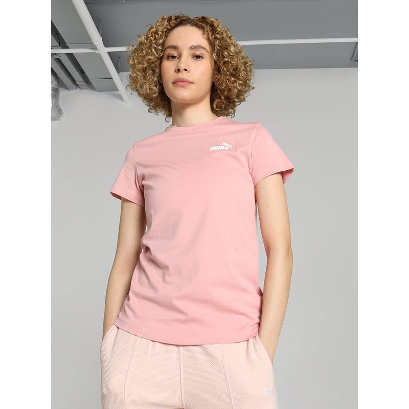 Puma Essentials Small Logo Women's Pink T-Shirt (M)