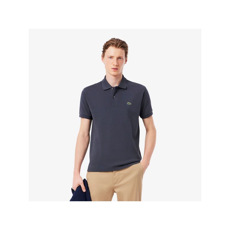Lacoste Grey Cotton Solid Polo T-Shirt (3XL)