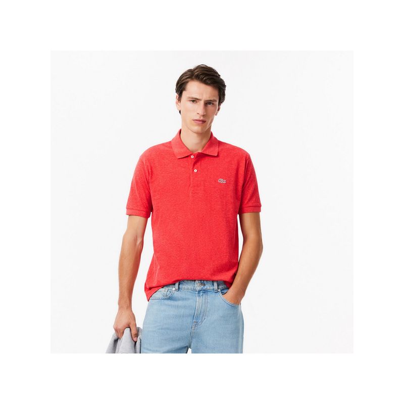 Lacoste Cotton Solid Red Polo T-Shirt (XL)