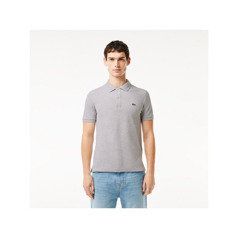 Lacoste Cotton Solid Grey Polo T-Shirt (3XL)