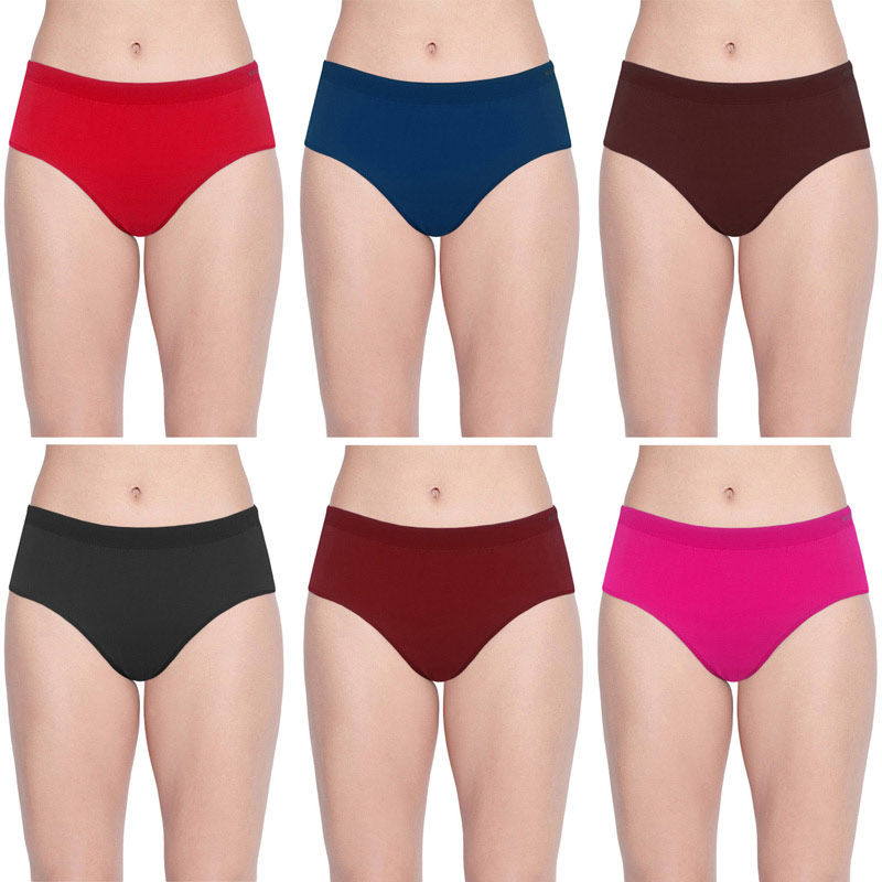 Bodycare Women Cotton Seamfree 6 pcs Panty Pack - Multi-Color (S)